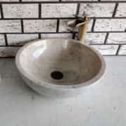 Bej Çanak Mermer Lavabo 2
