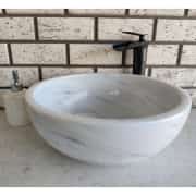 Beyaz Çanak Mermer Lavabo 2