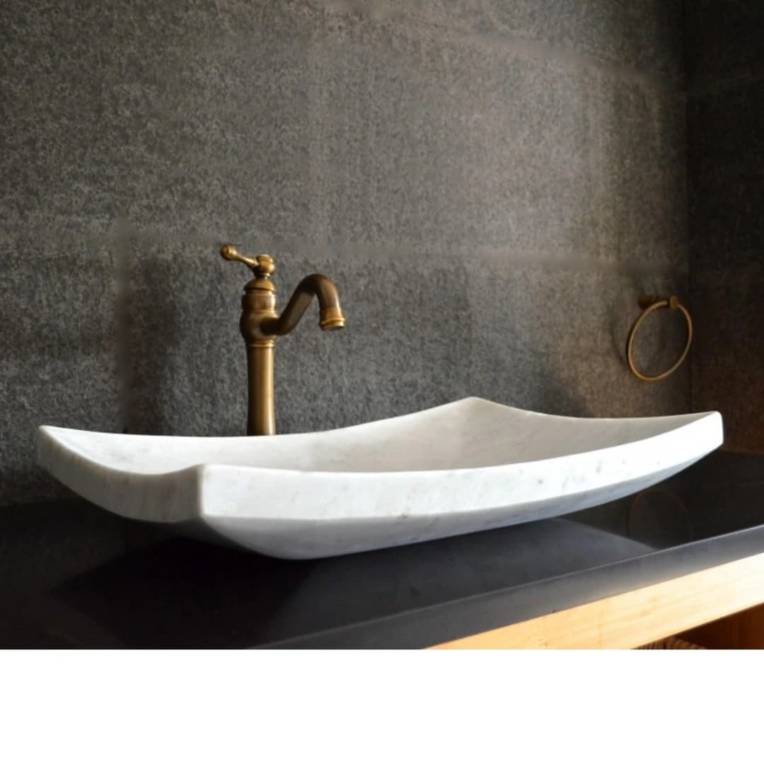 Beyaz Yaprak Special Mermer Lavabo 2