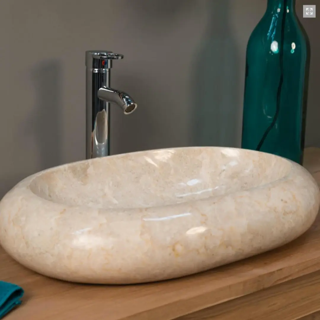 Bej Dens Mermer Lavabo
