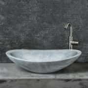 Gri Elips Mermer Lavabo 1
