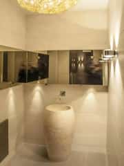 Traverten Barrel Dikey Mermer Lavabo 4