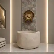 Traverten Çanak Mermer Kurna 1