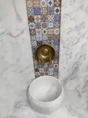 Beyaz Modern Düz Mermer Kurna 3