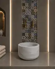 Homojen Çanak Mermer Kurna 1
