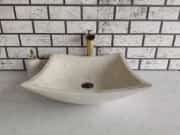 Traverten Kare Deep Yay Mermer Lavabo 3