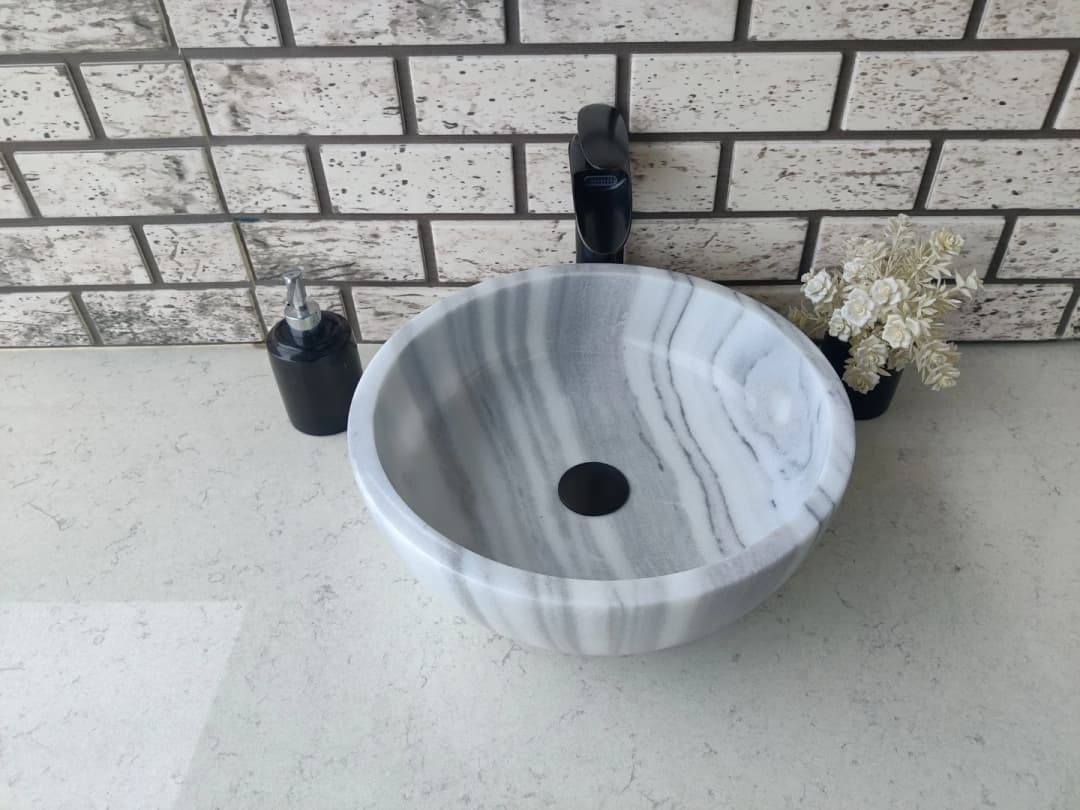 Lined Çanak Mermer Lavabo 2