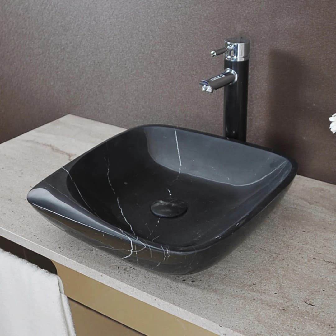 Toros Siyahı Dark Mermer Lavabo 1
