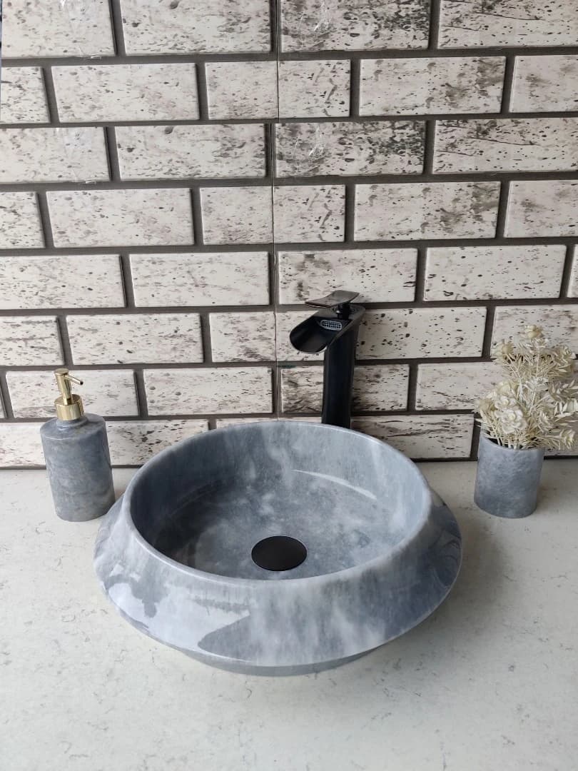 Gri Space Mermer Lavabo 2