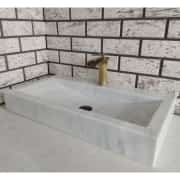 Beyaz Yay Mermer Lavabo 3