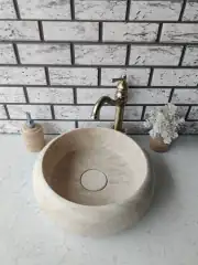 Traverten Lid Teker Mermer Lavabo 6