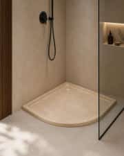 Traverten Oval Duş Teknesi 1