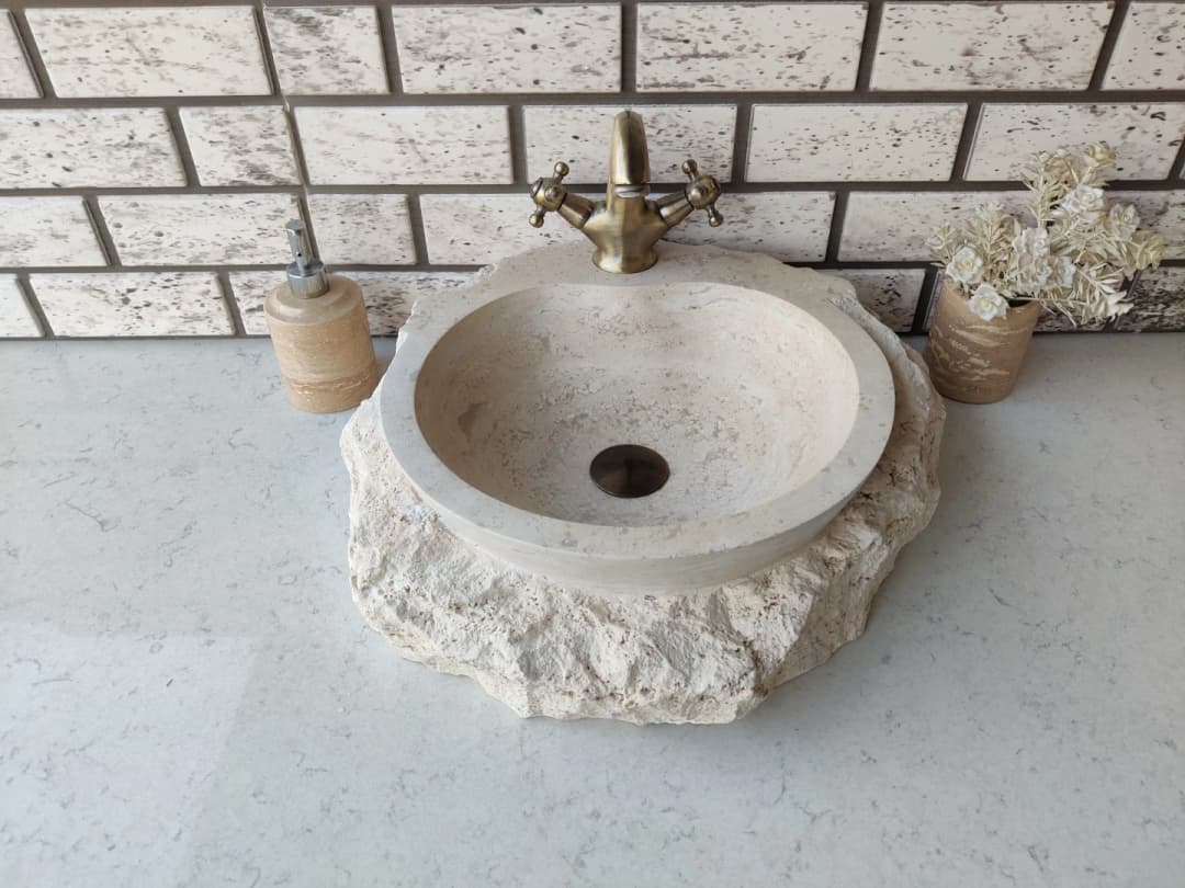Traverten Tap Natural Mermer Lavabo 2