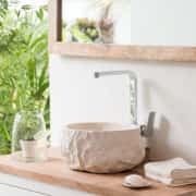 Bej Even Patlatma Mermer Lavabo 6