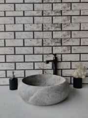 Silver Teker Mermer Lavabo 1