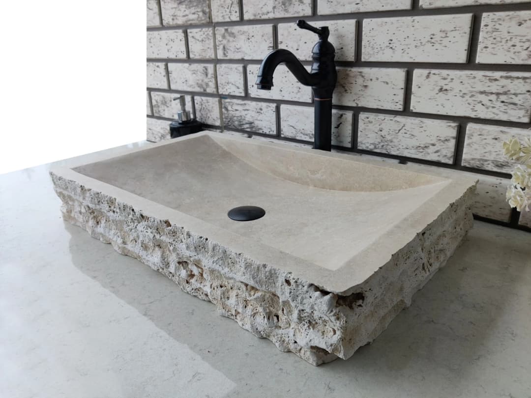 Traverten Sound Yay Mermer Lavabo 2