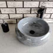 Gri Teker Mermer Lavabo 3