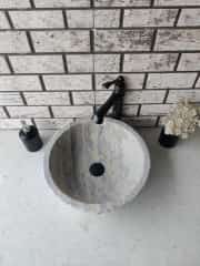 Silver Çanak Patlatma Mermer Lavabo 3