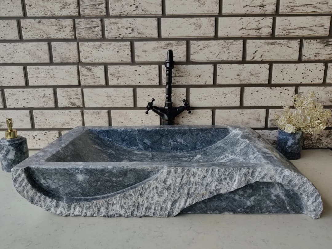 Karaca Siyahı Special Yay Mermer Lavabo 1