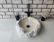 Traverten İnborn Patlatma Mermer Lavabo 4
