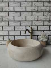 Traverten Lid Teker Mermer Lavabo 1