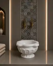 Beyaz Osmanlı Mermer Kurna 1