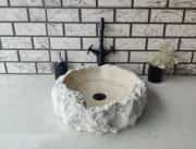 Traverten İnborn Patlatma Mermer Lavabo 1