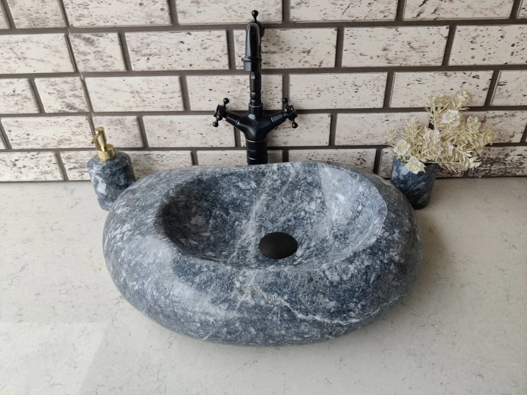 Karaca Siyahı Fat Mermer Lavabo 2