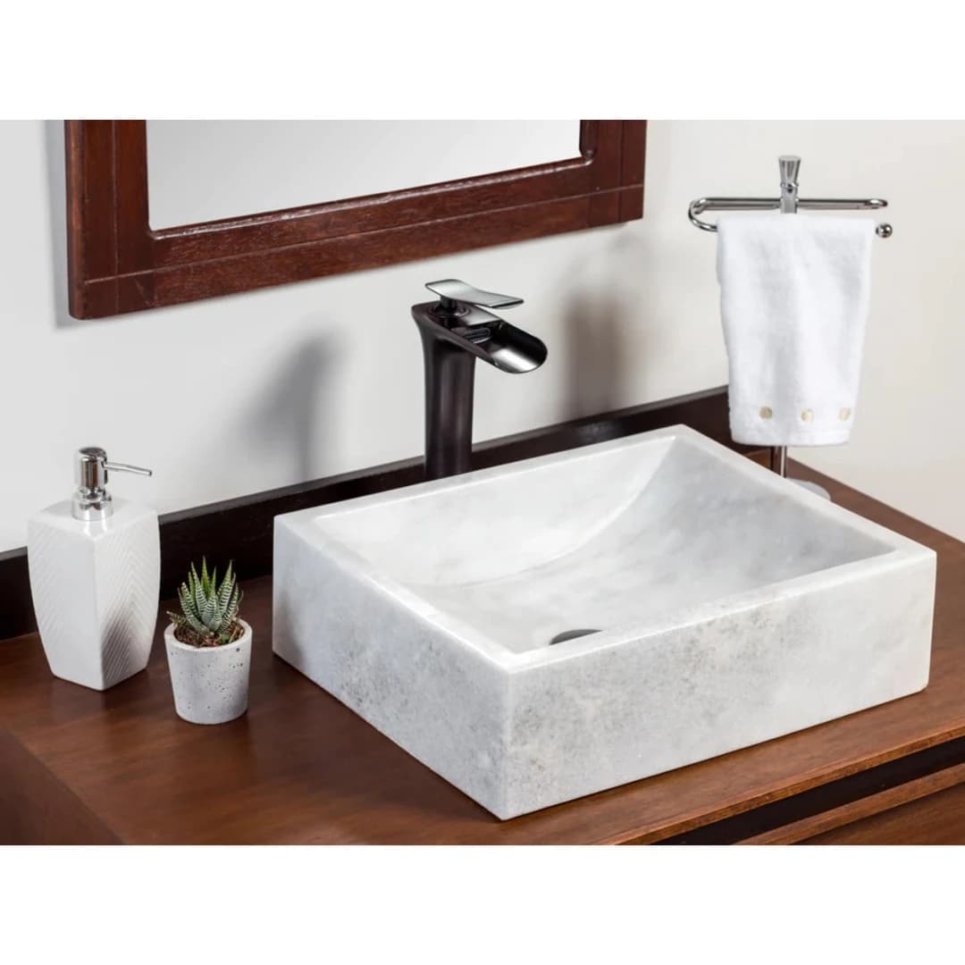 Beyaz Tiny Mermer Lavabo 1