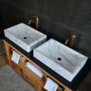Beyaz Pure Yay Mermer Lavabo 3