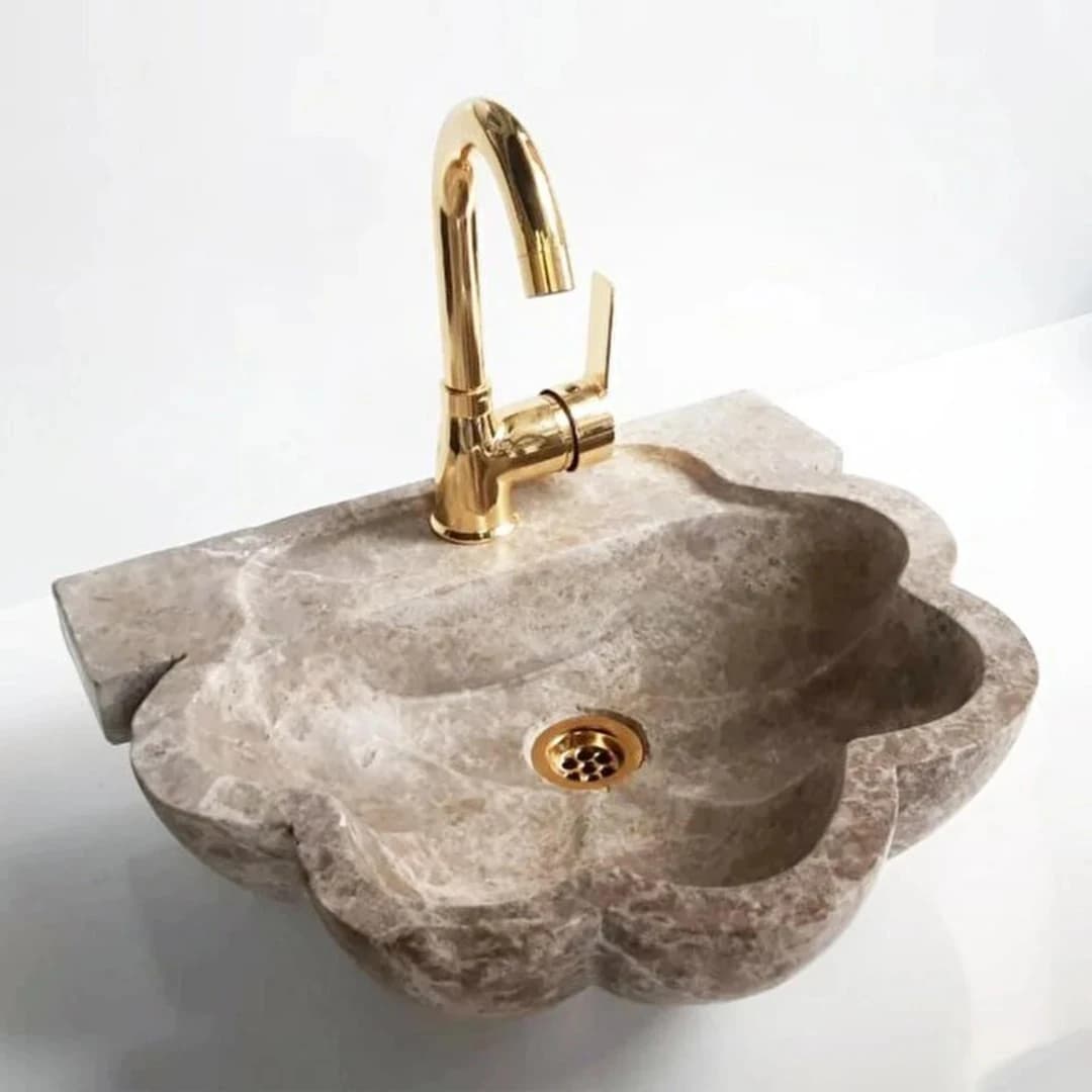 Emparador Papatya Mermer Lavabo 1