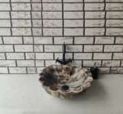Onyx Flowers Mermer Lavabo 2