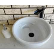 Beyaz Çanak Mermer Lavabo 4