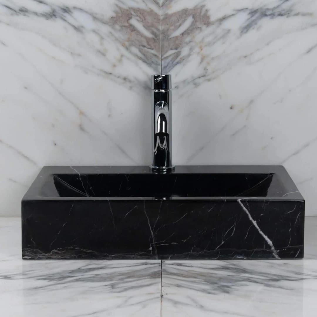 Toros Siyahı Yay Mermer Lavabo 1
