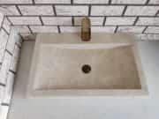 Traverten Yay Köşe Mermer Lavabo 6