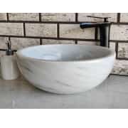 Beyaz Çanak Mermer Lavabo 3