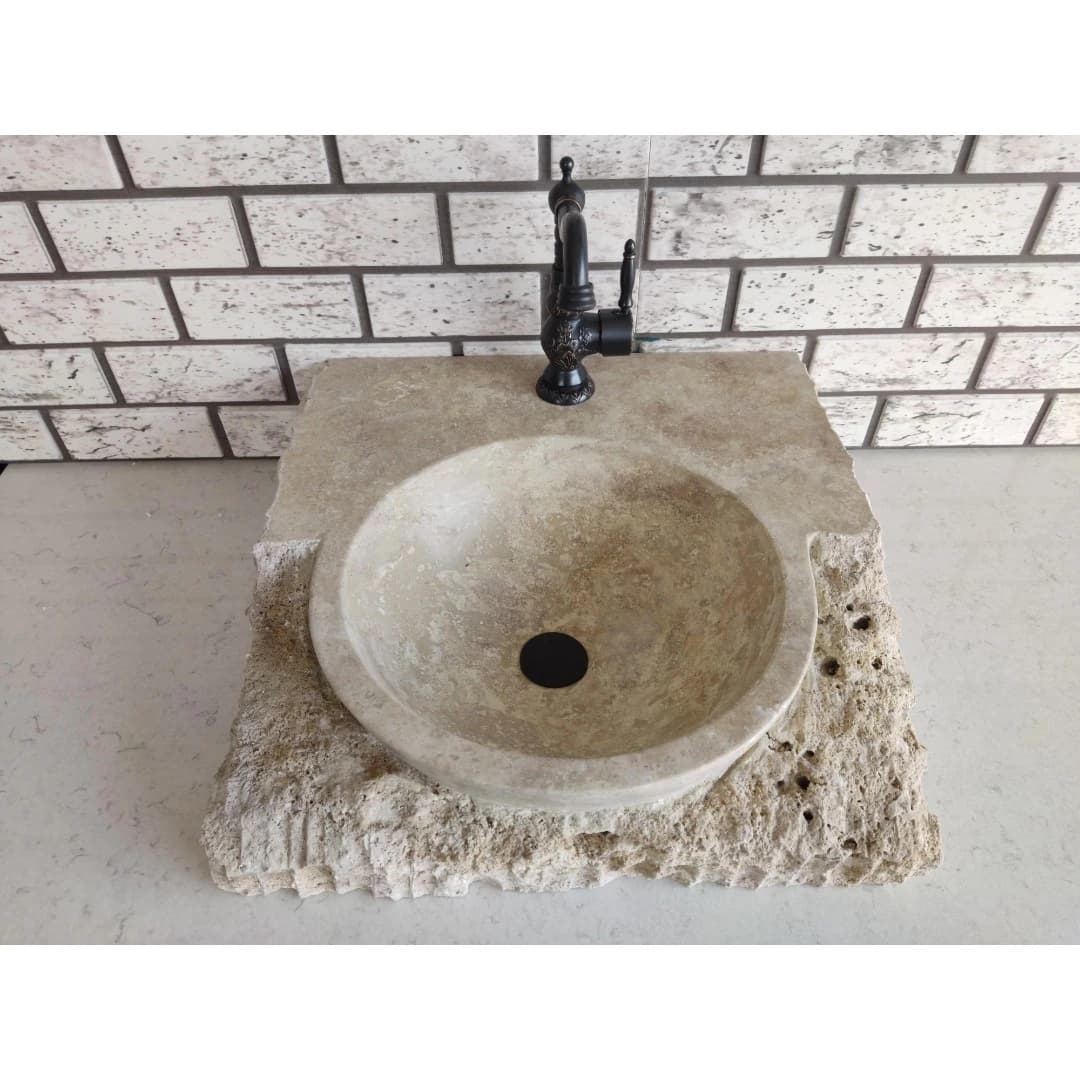 Traverten Masif Mermer Lavabo 4