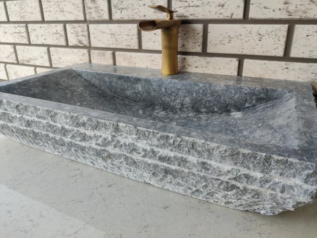 Karaca Siyahı Yay Patlatma Mermer Lavabo 4