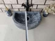 Karaca Siyahı Half D Mermer Lavabo 4