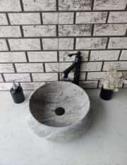 Silver Teker Mermer Lavabo 2