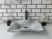 Silver Traverten Undate Mermer Lavabo 1