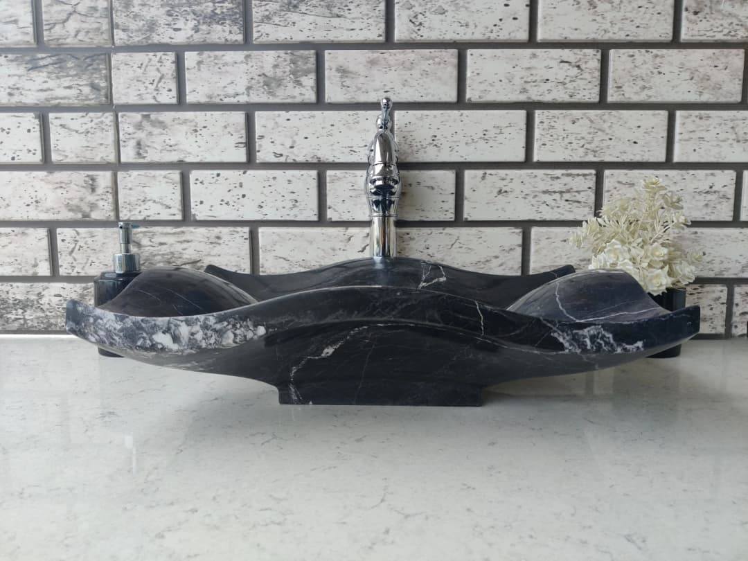 Toros Siyahı Undate Mermer Lavabo 1