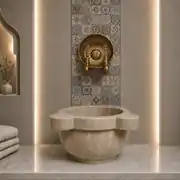 Traverten Düz Mermer Kurna 1