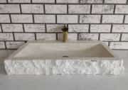 Traverten Yay Patlatma Mermer Lavabo 5