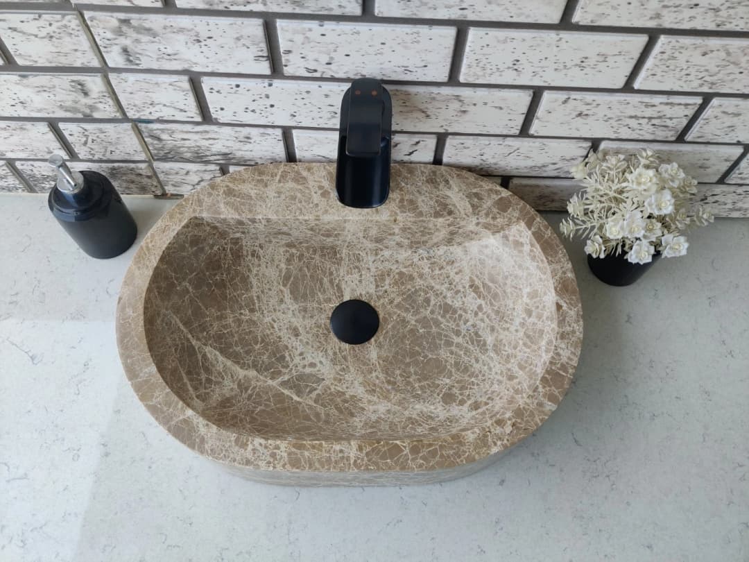 Emparador Oval Mermer Lavabo 4