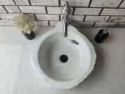 Beyaz Altıgen Mermer Lavabo 7