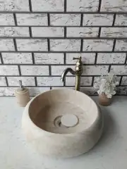 Traverten Lid Teker Mermer Lavabo 5