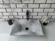 Silver Traverten Undate Mermer Lavabo 3
