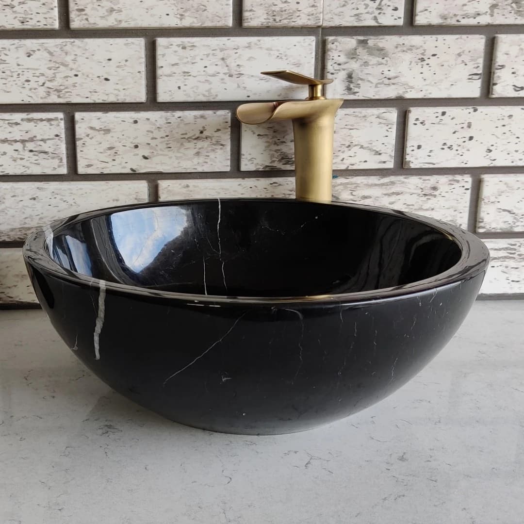 Toros Siyah Çanak Mermer Lavabo 1