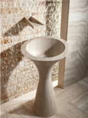 Traverten İnfinity Dikey Mermer Lavabo 2